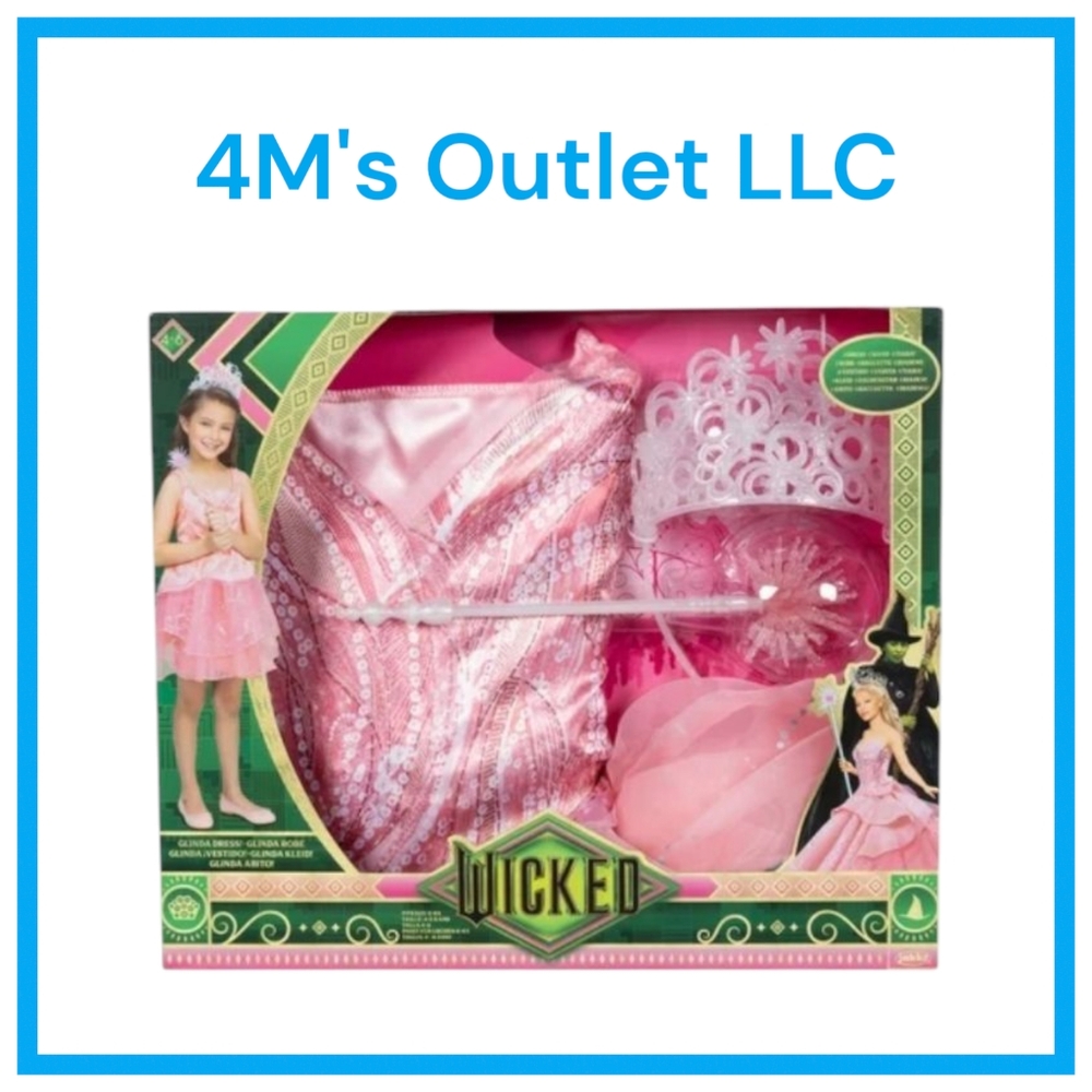 Wicked Deluxe Glinda Pink Bubble Dress Up Set